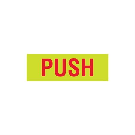 Luminescent Push 2"x6" Sign